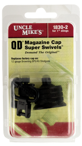 Uncle Mikes Shotgun Swivels, Unc 1830-2 Mag Cap/swivel Set Ba512g