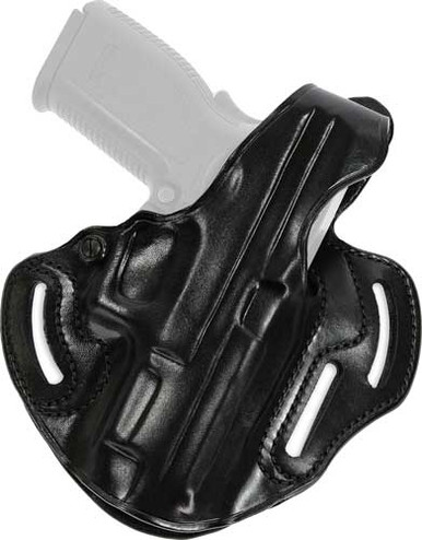 Galco COP 3 Slot Belt Holster - Right Hand Leather Glock 262733 Black