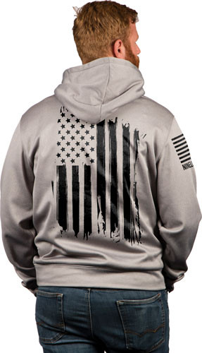 Nine Line Apparel America Tail - Gater Hoodie Grey Heather Xlrg