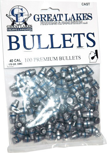 Great Lakes Bullets .40/10mm - .401 170gr. Lead-swc 100ct