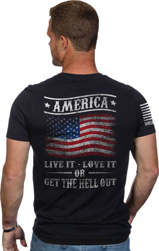 Nine Line Apparel Get The Hell - Out Men's T-shirt Black Large