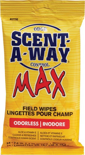 Hunters Specialties Scent-a-way Max, Hs 07795Scentaway Field Wipes 24 Pk