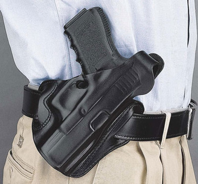 Desantis Thumb Break Scabbard - Rh Owb Leather Ruger Sec 9 Blk