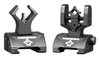 Diamondhead Micro-d Sight Set - Front & Rear Flip-up Black
