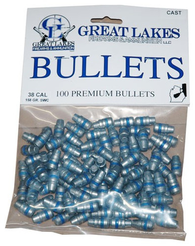 Great Lakes Bullets .38/.357 - .358 158gr. Lead-swc 100ct
