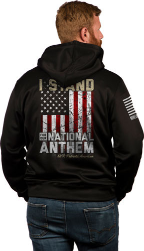 Nine Line Apparel I Stand Mens - Tailgater Hoodie Black Medium