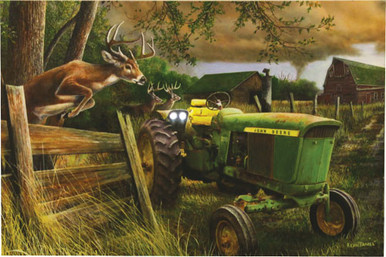 Rivers Edge Led Wrapped Canvas - Art 24"x16" Abandoned Farm