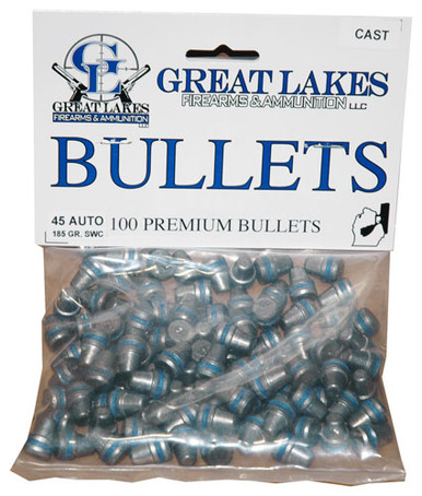 Great Lakes Bullets .45acp - .452 185gr. Lead-swc 100ct