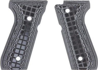 Pachmayr Dominator G10 Grips - Beretta 92fs Gray/blk Grap
