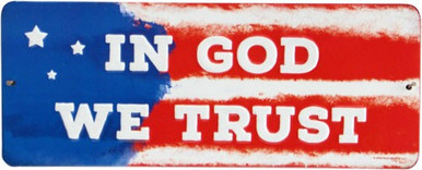 Open Road Brands Die Cut Emb - Tin Sign In God We Trust