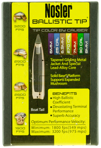 Nosler Ballistic Tip, Nos 31456 Blstc Hnt .458 300 Bt 50