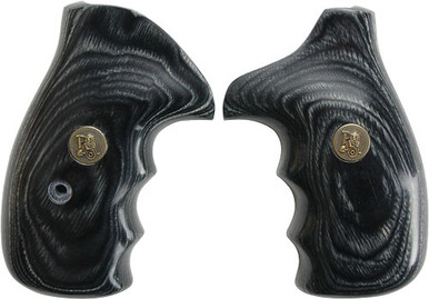 Pachmayr Laminated Wood Grips - S&w K&l-frame Rnd.butt Blk/gry