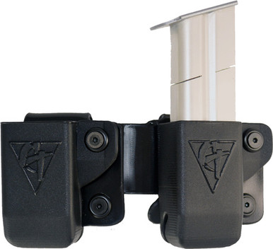 Comp-tac Twin Mag Pouch Belt - Clip Lsc #11 Black