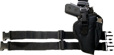 Bulldog Tactical Leg Holstr Rh - Black W/mag Pouch Compact Auto