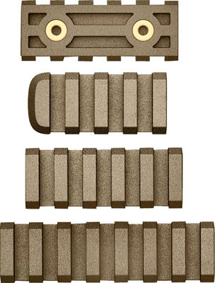 Ab Arms Rail Combo Pack Ltf - 7/5/4 Slot Rails Fde