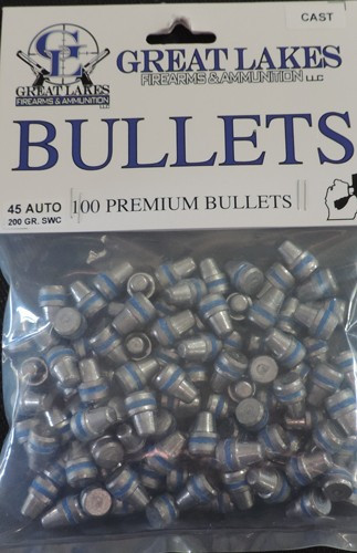 Great Lakes Bullets .45acp - .452 200gr. Lead-swc 100ct