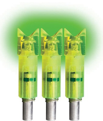 Lumenok Lighted Nock Xbow Grn - Crescent Easton Carbon 3pk