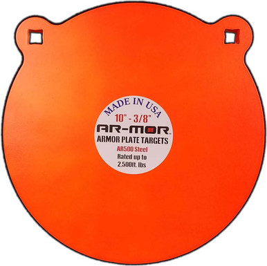 Ar-mor 10" Ar500 Steel Gong - 1/2" Thick Steel Orange Round