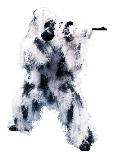 Red Rock Ghillie Suit Snow - 5 Piece Adult Medium/large