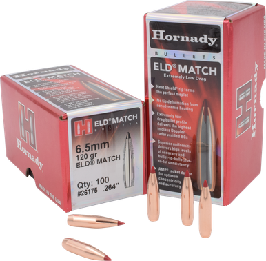 Hornady Eld Match, Horn 26175 Bull .264 120 Eld-m 100