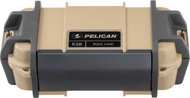 Pelican Ruck Case Medium R20 - W/divider Tan Id 7.1"x3.4"x2"