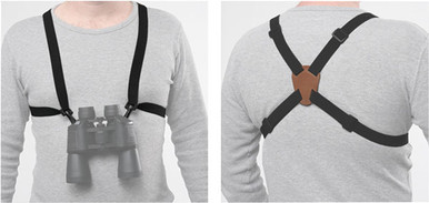 Bulldog Binocular Harness W/ - Leather Back Black