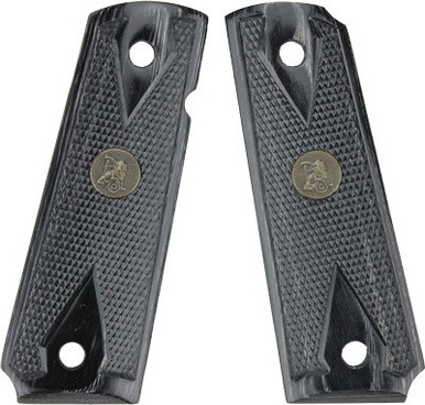 Pachmayr Laminated Wood Grips - 1911 Bk/gry Double Diamond Chk