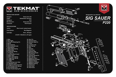 Beck Tek, Llc (tekmat) Original Cleaning Mat, Tekmat Tekr17sigp220Sig P220