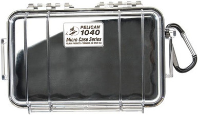 Pelican 1040 Micro Case Clear - W/ Black Liner Id 6.5x3.9x1.8"