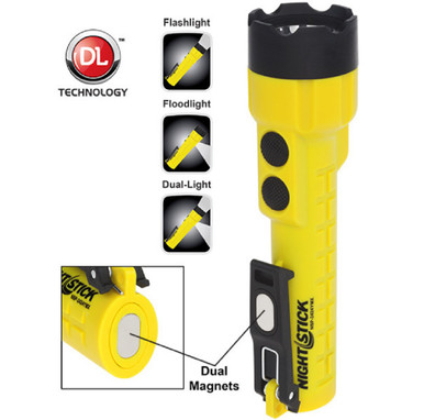 Nightstick X-Series Dual-Light w-Dual Magnets Yellow Body