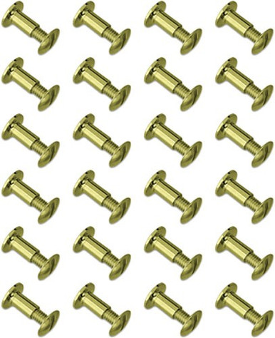 Grovtec Brass Chicago Screws - 24-pack