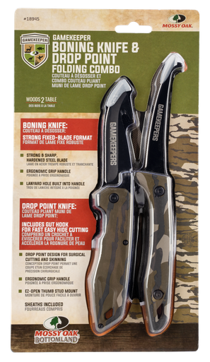 Allen Mossy Oak Gamekeeper, Allen 18945 Fld Drssng Knfe Cmbo Fldng Gt Hook Bon