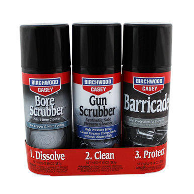 Birchwood Casey 1 2 3 Gun Bore Scrubber and Barricade Kit