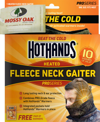 Hothands Heated Neck Gaiter - Mossy Oak Bu W/free Pck Warmrs