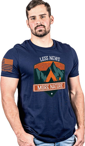 Nine Line Apparel More Nature - Less News Midnight Navy Medium