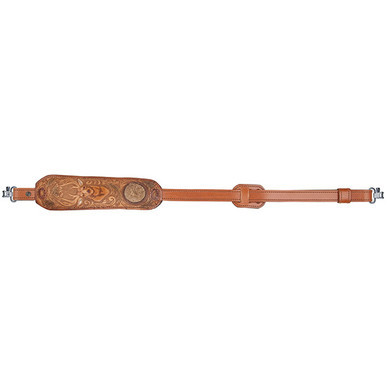 AAE SLING BRN LEATHER W/ EMBOSSED DEER HEAD