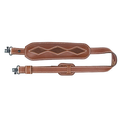 AAE TROPHY CUSION PAD SLING BROWN W/SWIVELS