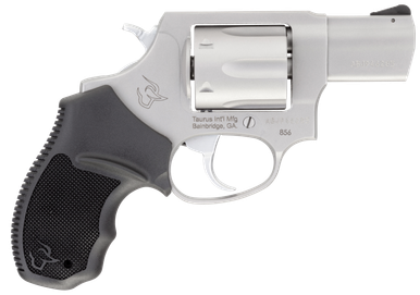 Taurus 2-85629 856 *CA Compliant 38 Special +P 6rd 2" Matte Stainless Steel Black Rubber Grip