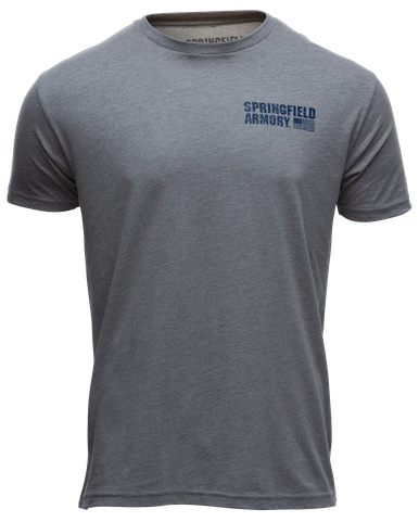 Springfield Armory American Flag, Spg Gep7125sMens Sa Am FlagTshirt GraySm
