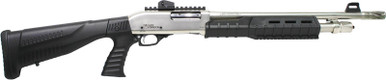 Iver Johnson Pump 12ga. 3" - 18" S.nickel Qd Pg Buttstock