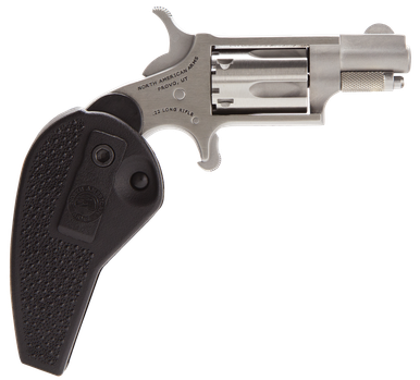 North American Arms 22LRHG Mini-Revolver 22 LR 5rd 1.13" Stainless Steel Black Synthetic Holster Grip