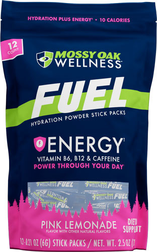 Mossy Oak Wellness Fuel Energy - Pink Lemonade Mix 12 Stck Pack