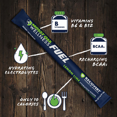 Mossy Oak Wellness Fuel Recovr - Lemon Lime Mix 12 Stick Pack