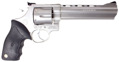 Taurus Model 44 Magnum 6.5" Ported Barrel 6Rd Steel Frame Matte Stainless Finish Rubber Grips Adjustable Sights Large