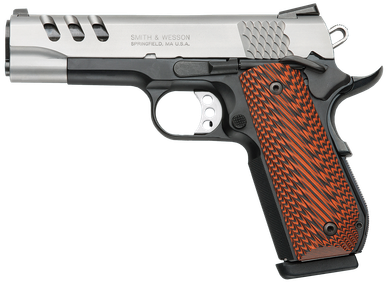 Smith & Wesson 170344 1911 Performance Center 45 ACP 4.25" 8+1 Black Matte Stainless Steel Slide Custom Wood G10 Grip