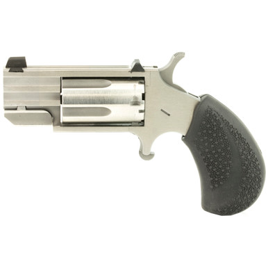 North American Arms PUGD Pug 22 Mag 5rd 1" Overall Stainless Steel with Slip On Rubber Pebbled Grip