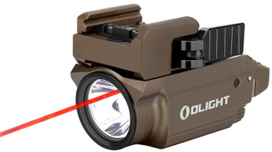 Olight BALDR RL Mini LED Weaponlight with Red Laser, Desert Tan, 600 Max Lumens