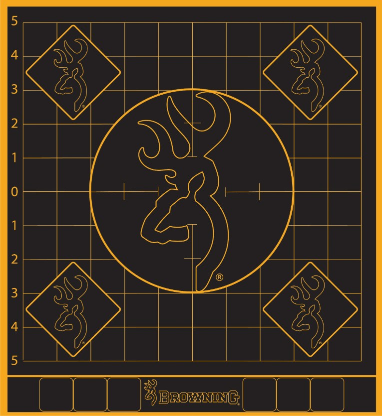 Browning Easy Spot Paper Target- Buckmark Black 6pk #129121